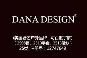 DANA DESIGN,25类婚纱帽手套商标